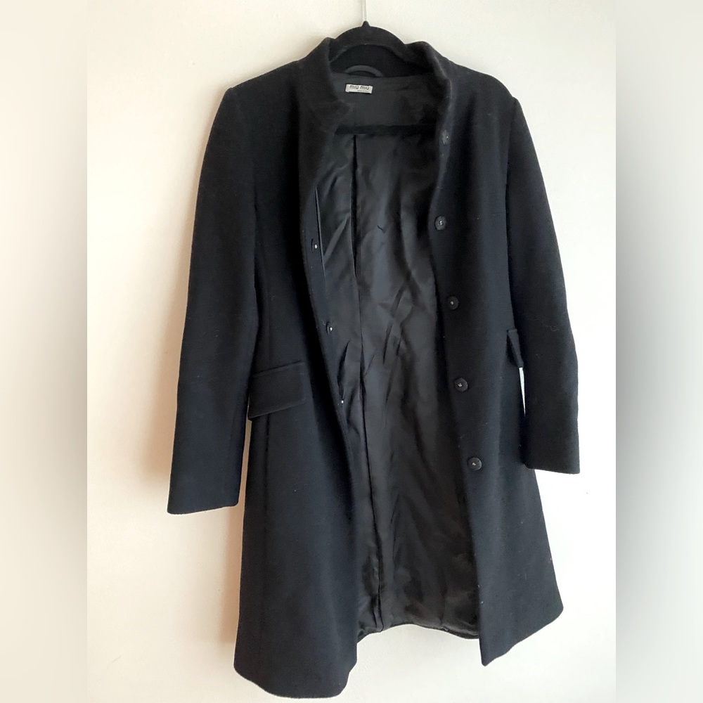 Black MIU MIU coat